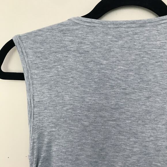Theory Rimaeya Tie Side Cinched Gray Tank Top M - Picture 9 of 11